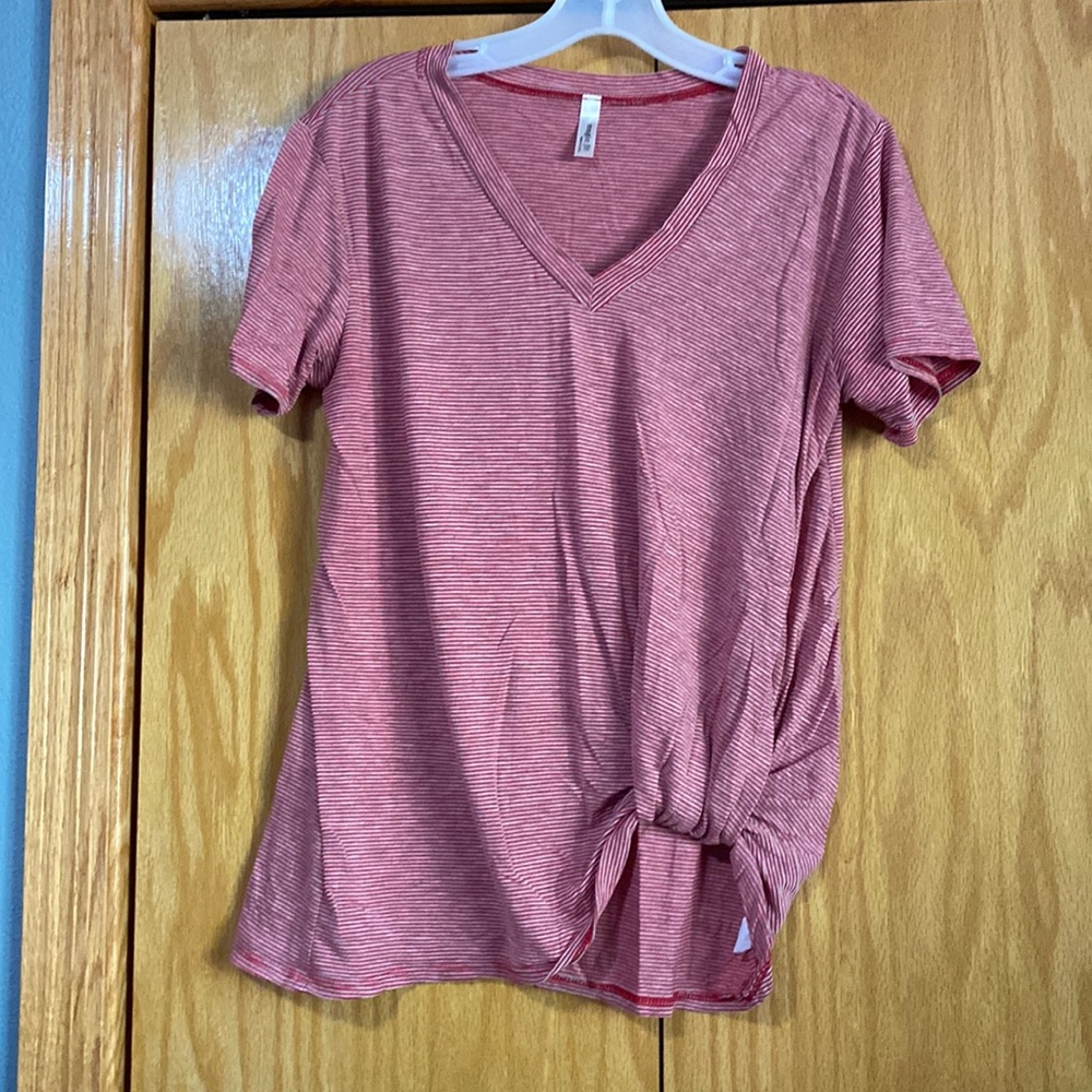 Women’s large Magic Fit brand Short sleeve striped shirt